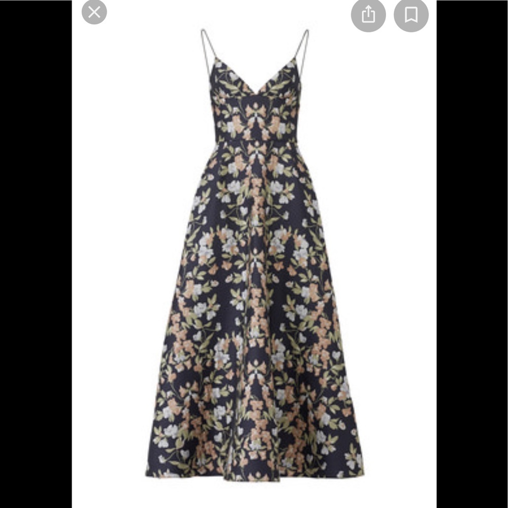 ML Monique Lhuillier Jacquard Gown